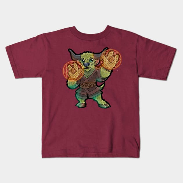 Magic Minotaur Kids T-Shirt by Dreamfalling Studios